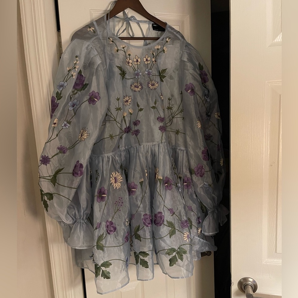ASOS EDITION Mini Smock Dress in Organza
